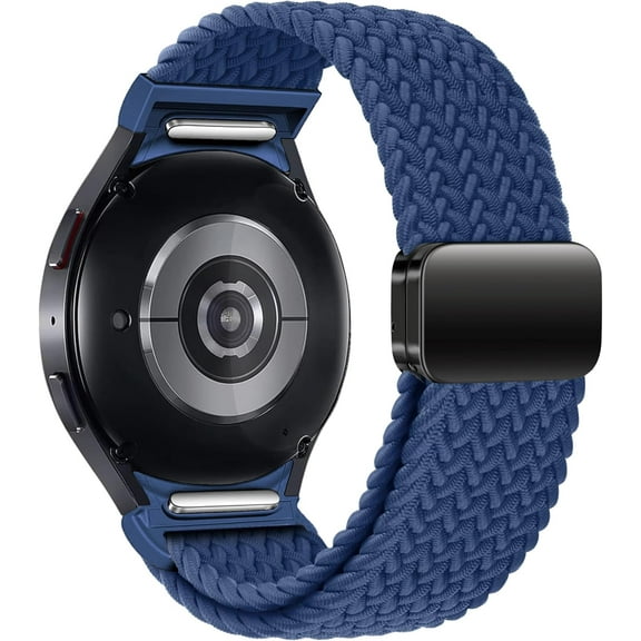 XIHAMA Bands for Samsung Galaxy Watch 7 6 5 4 FE 40mm 44mm/6 Classic 43mm 47mm/4 Classic 42mm 46mm/5 Pro 45mm,One Click Attachment,No Gap Magnetic Fabric Braided Strap for Galaxy Watch Band Women Men