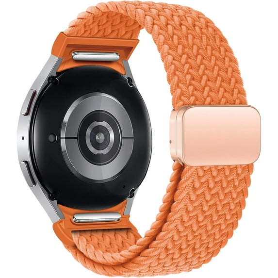 XIHAMA Bands for Samsung Galaxy Watch 7 6 5 4 FE 40mm 44mm/6 Classic 43mm 47mm/4 Classic 42mm 46mm/5 Pro 45mm,One Click Attachment,No Gap Magnetic Fabric Braided Strap for Galaxy Watch Band Women Men
