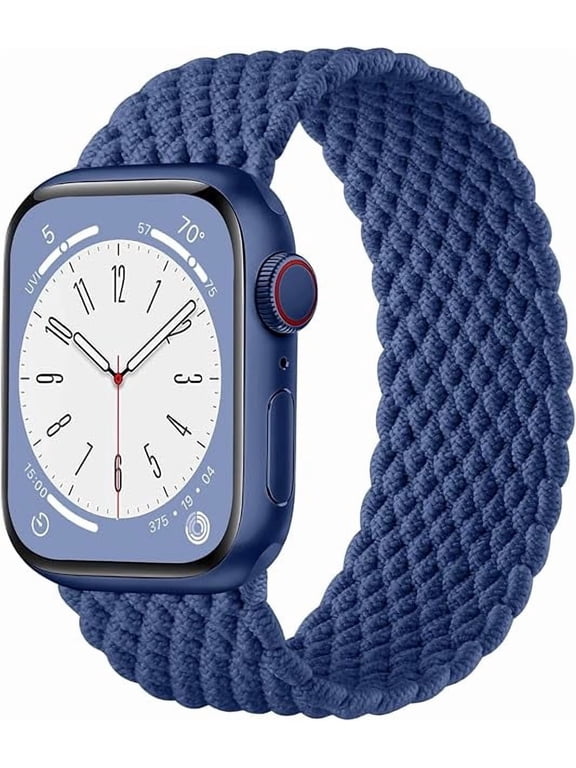 Braided Solo Loop Band Compatible with Apple Watch 38/40/41/42/44/45/46/49mm, Stretchy Nylon Sport Elastic Strap for iWatch Series 11 10 9 8 7 6 5 4 3 2 1 SE Ultra, for Men & Women