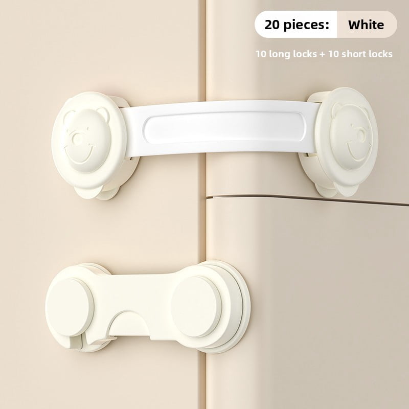 XIHAMA Child safety lock - 20 pieces, 10 short + 10 long, for sliding refrigerator door