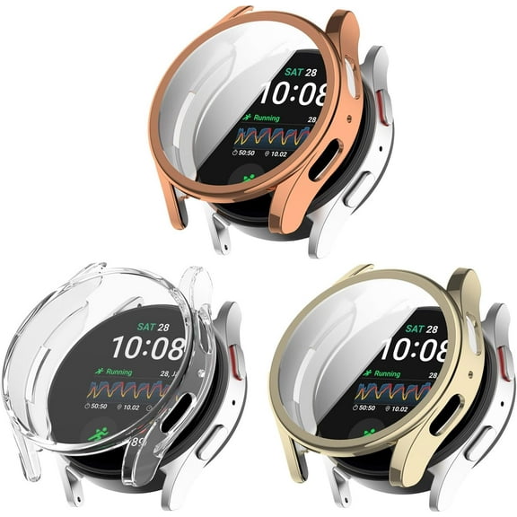 XIHAMA Compatible with Samsung Galaxy Watch 7 44mm 40mm Screen Protector, Full Protection Soft TPU Case Cover, Anti Scratch Protective Shell Bumper Case Cover for Women Man