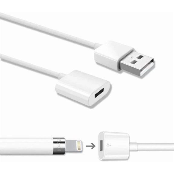 XIHAMA Design for Apple Pencil Charging Adapter Compatible with Apple Pencil 1st Generation,iPencil 1 Gen Accessories Charger Cable Help for i Pad Extend Battery Life & Protect Charging Port