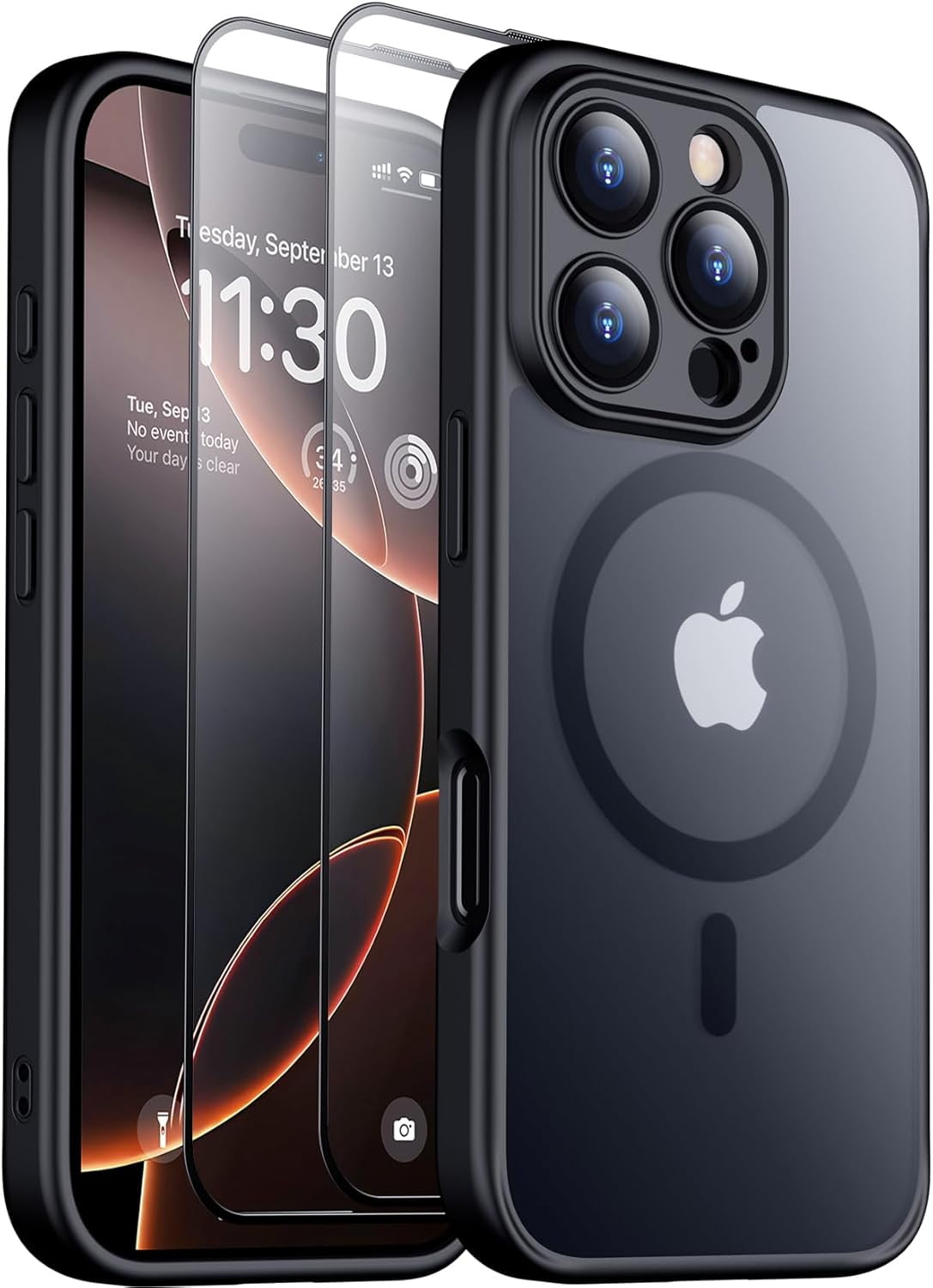 XIHAMA Designed for iPhone 16 Pro Case, Translucent [2+Full