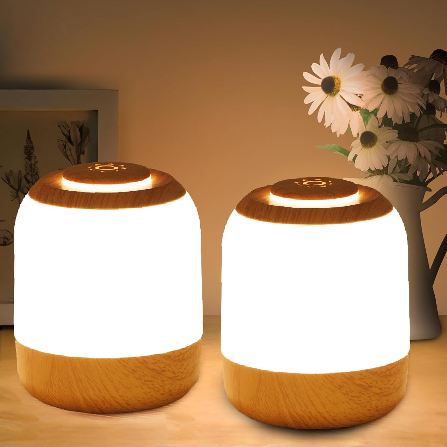 XIHAMA Eye Caring Soft Night Light, Touch night light for Baby, Kids and Adults, Portable Bedside Lamp, 3 Colors, Dimmable, USB Rechargeable Warm/Cold Night Light for Bedrooms, Baby Nursery and Sleep