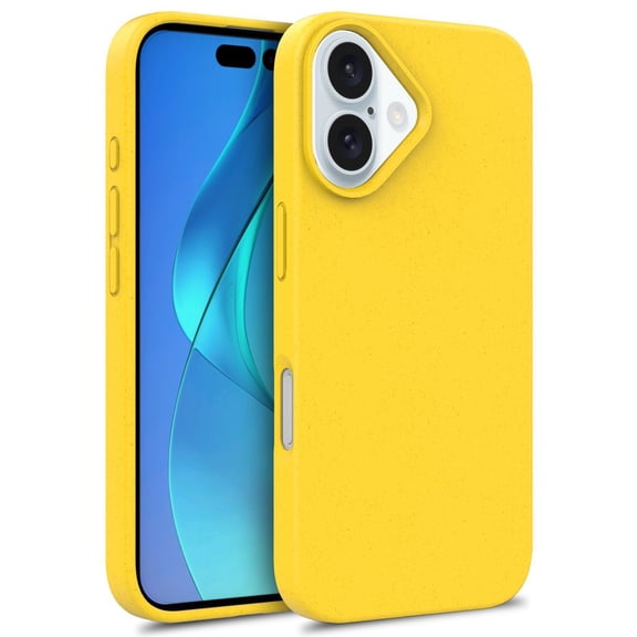 XIHAMA For IPhone 16 Case, Natural Wheat Straw Protective Cover Frosted Shell [Camera Protection] [Soft Anti-Scratch Microfiber Lining] Shockproof Phone Case for iPhone 16/Pro/Plus/ProMax