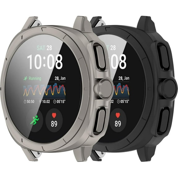 XIHAMA Intended Compatible for Samsung Galaxy Watch 7 Case 40mm 44mm PC Rugged Bumper Frame with Tempered Glass Shock Proof Protective Shell for Galaxy Watch 7 Cover