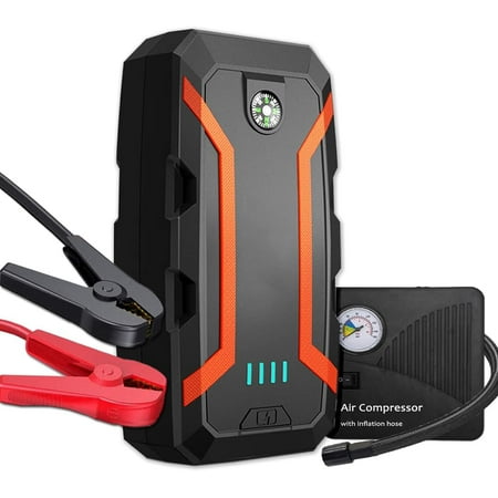 XIHAMA Jump Starter Portable with air compressor for 8.0L Gas/5.0L Diesel, 12V/1500A Auto Jump Box Car Battery Charger + 150PSI Air Inflator Pack, USB Quick Charge Type-C & LED Light & Compass