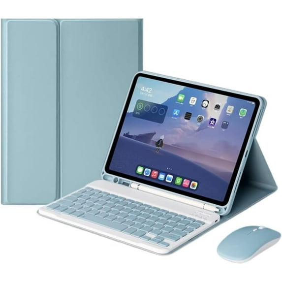 XIHAMA Keyboard Case Mouse for Galaxy Tab S9+ / S9 FE+ / S8+ / S7+ / S7 FE 12.4 inch, Detachable Cute Color Keyboard Case Support S Pen Charging