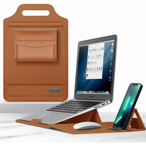 XIHAMA Laptop Case, 12 / 13 / 15.6 Inches, Compatible with Many Models, Sleeve Case, Foldable, Stand Function, Storage Pouch, Lightweight, Thin, Scratch-Resistant, Shockproof, Handbag