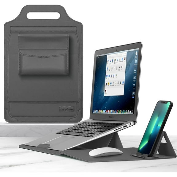 XIHAMA Laptop Case, 12 / 13 / 15.6 Inches, Compatible with Many Models, Sleeve Case, Foldable, Stand Function, Storage Pouch, Lightweight, Thin, Scratch-Resistant, Shockproof, Handbag