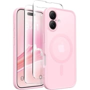 XIHAMA Magnetic Compatible with iPhone 16 Case, Upgraded [Full Camera Protection] [Compatible with MagSafe] Protective Translucent Matte Women Girl Phone Case Cover