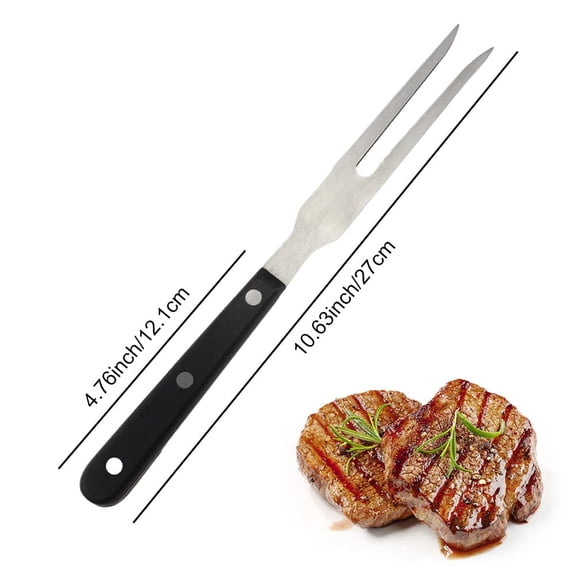 XIHAMA Meat Forks - 2 Pieces, Stainless Steel Long Handle Chef Pork Chicken Beef Grilling - Silver