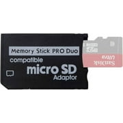 XIHAMA Micro SD to Memory Stick PRO Duo Memory Card Adapter, 3 Count