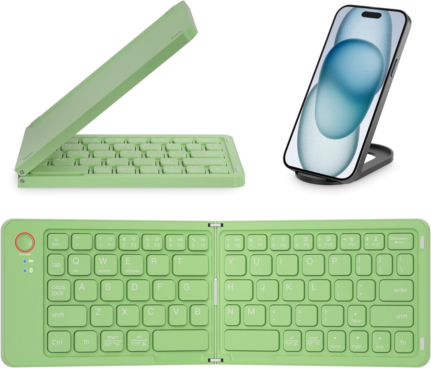 XIHAMA Mini Foldable Bluetooth Keyboard - Portable Wireless Full Size ...