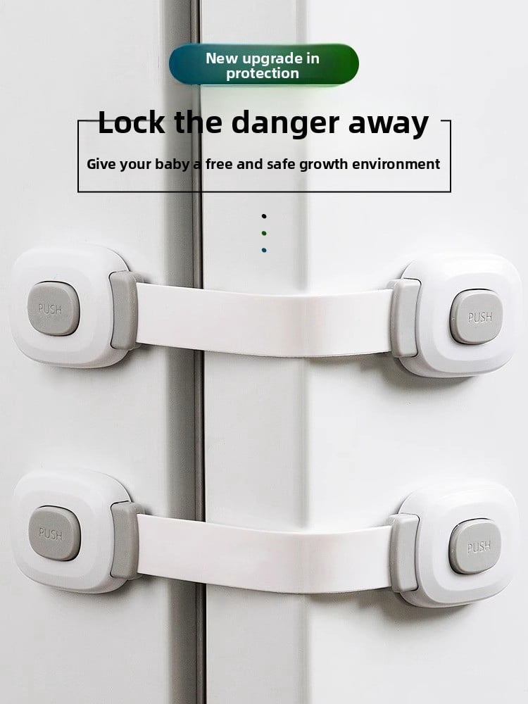 XIHAMA Multifunctional lock - 6 pieces, Child safety lock for refrigerator drawers and furniture, anti-pinch protection
