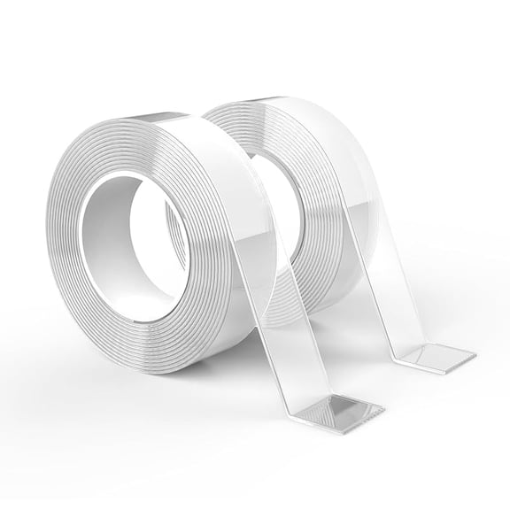 XIHAMA Pack of 2 3M Nano Double-Sided Adhesive Tapes, Transparent, Washable, Reusable