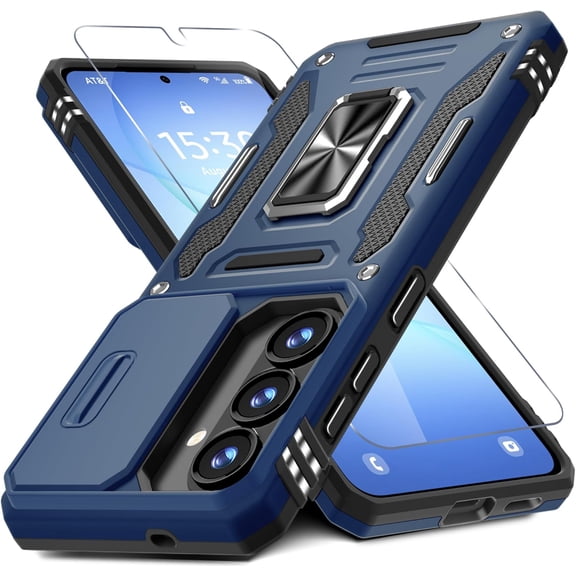 XIHAMA Phone Cases, Compatible with Samsung Galaxy S26 6.3-Inch/S26 Plus-6.7 Inch/S26 Ultra-6.9 Inch, Slide Camera Cover + 1PCS Protector, Rotating Bracket Military Grade Shockproof Protective Cover