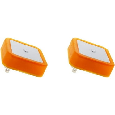 XIHAMA Plug-in Night Light Warm Light LED Christmas Light Bulb Bed Lights with Auto Dusk-to-Dawn Sensor for Bedroom Kitchen Hallway White US Plug