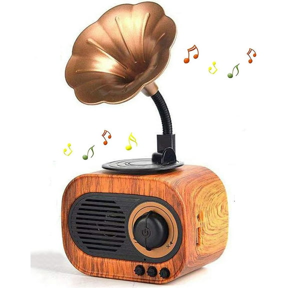 Wireless Stereo Retro Speakers Portable Bluetooth Vintage Speakers with ...