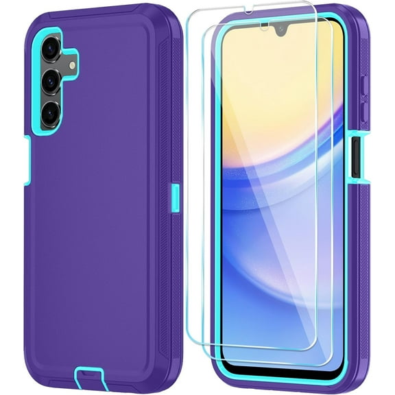 XIHAMA Samsung Galaxy A16 5G Case, 3-Layer Shockproof Phone Cover with 2 HD Screen Protectors