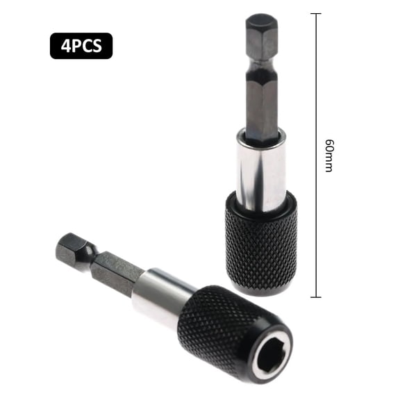 XIHAMA Screwdriver Bit Holder - 1 piece, Magnetic Quick Change Extension Rod for Drill - Black