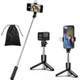 thumbnail image 1 of XIHAMA Selfie Stick, 4 in 1 Mini Selfie Stick Tripod with Light, Extendable and Portable Stable Tripod Stand Holder with Detachable Wireless Remote Compatible with iPhone GoPro Camera Smartphones, 1 of 9