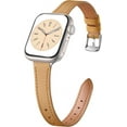 thumbnail image 1 of XIHAMA Slim Leather Band Compatible with Apple Watch Band 40mm 38mm 41mm 42mm 44mm 45mm 46mm Women, Top Grain Genuine Leather Strap Thin Watch Wristband for iWatch Series 10 9 8 7 6 5 4 3 SE Ultra, 1 of 7