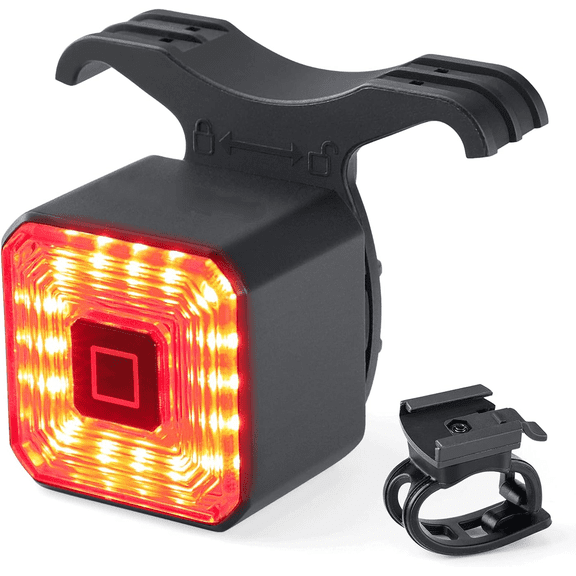 XIHAMA Smart Bike Tail Lights - Waterproof Bike Rear Lights USB Rechargeable - Ultra Bright Led Brake Light, Cycling Riding Safety Flashlight Taillight (Style:A)
