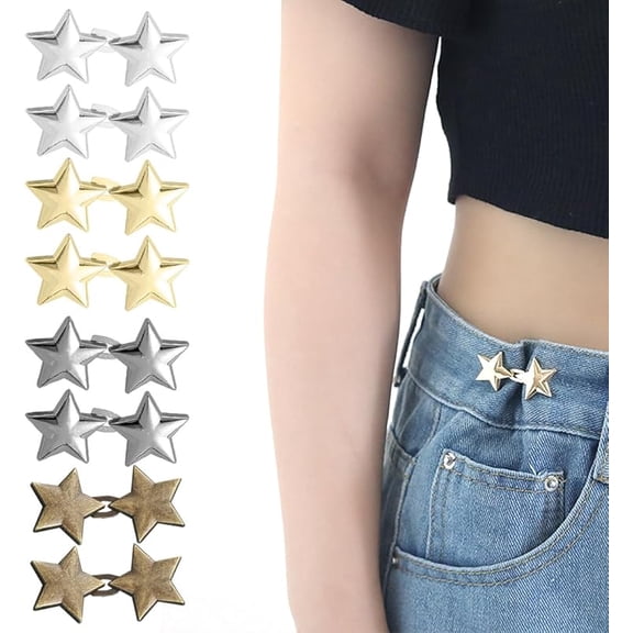 XIHAMA Snap-on jeans buttons - 8 pairs, no sewing required for trousers