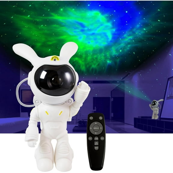 XIHAMA Star Projector Galaxy Night Light with Moon, Astronaut Light Projector with Timer and Remote, Colorful Nebula Star Projector for Ceiling Bedroom, LED Night Light for Kids/Adults, Room Decor