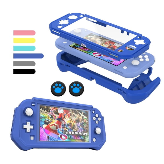 XIHAMA Switch Lite Case Protective Case Compatible for Nintendo Switch Lite, Case with Detachable Screen Protector Cover + Hand Grip Case Compatible with Nintendo Switch Lite