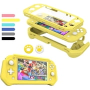 XIHAMA Switch Lite Case Protective Case for Nintendo Switch Lite, Case Compatible with Nintendo Switch Lite Hand Grip Case with Detachable TPU+Built-in PC Screen Protector & 2 x Thumb Grip Caps