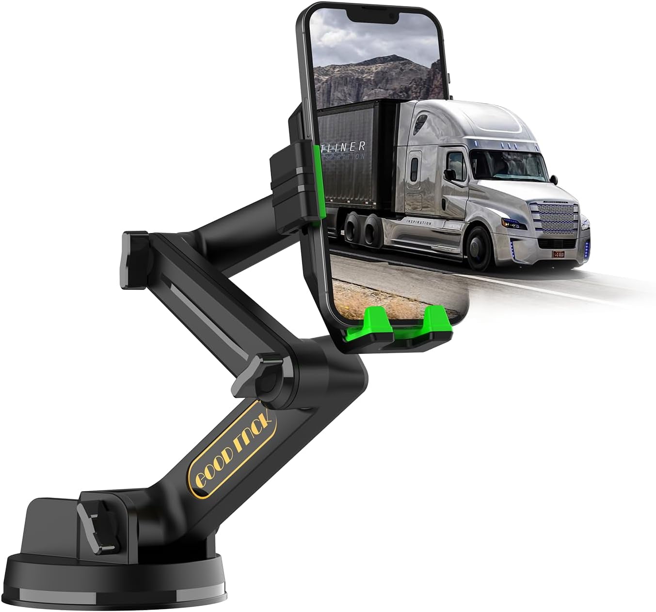 Truck Phone Mount For Freightliner M2 106 (2000-2025) – Adjustable Arm Grab Handle Mount For Pickup, SUV, Van & Semi Trucks