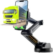 XIHAMA Truck Phone Holder Mount Heavy Duty, Heavy Duty Phone Holder for Truck Dashboard Windshield 16.9 Inch Long Arm, Super Suction Cup & Stable, Compatible with All Smartphone
