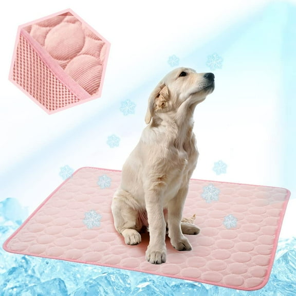 XIHAMA Washable Dog Cooling Mat Ice Silk Cooling Mat for Dogs Pet Self Cooling Pad Blanket Dog Cooling Pad for Indoor & Outdoor Car Seats