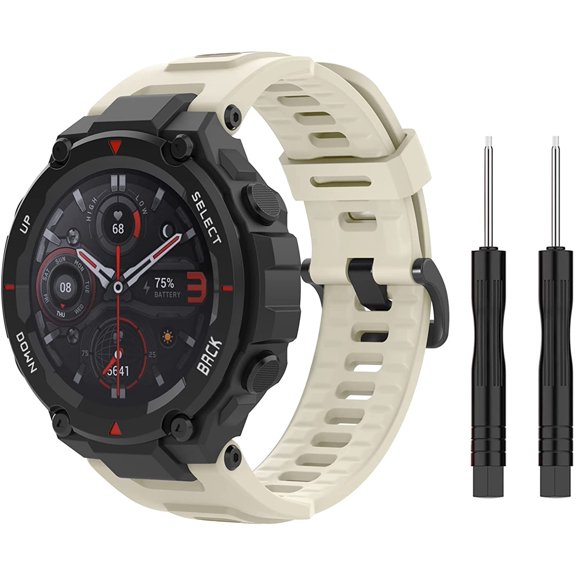 XIHAMA Watch Band Compatible with Amazfit T-Rex/T-Rex Pro Smartwatch, Soft Silicone Replacement Sport Strap Breathable Wristband with Screwdrivers