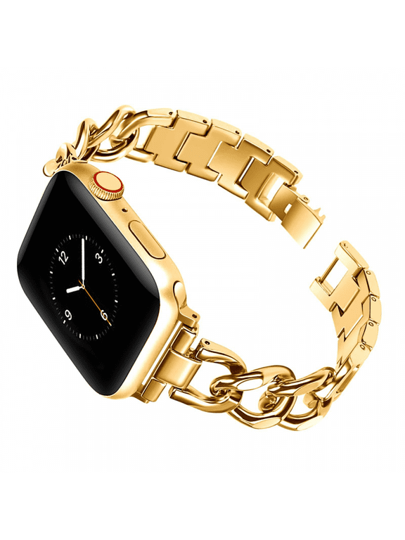 Watch Band Compatible with Apple Watch Strap 41mm 40mm 38mm 42mm 44mm 45mm 49MM Women's Denim Single Chain Iwatch Series 9 8 7 SE Sport Band