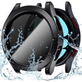 thumbnail image 1 of XIHAMA Waterproof Case for Galaxy Watch 6/FE/5/4/7 Screen Protector 44mm 40mm, [Anti-Fog] Tempered Glass Face Cover for Samsung Watch 6/FE/5/4/7 Accessories 44mm 40mm, 1 of 1