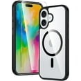 thumbnail image 1 of XIHAMA for iPhone 16 Case: Clear Magnetic Military Grade Drop Protection Anti Yellowing Slim Case - Rugged Shockproof Protective Transparent Cell Phone Cover, 1 of 7