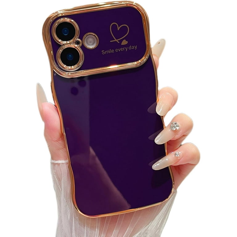 XIHAMA for iPhone 16/Plus/Pro Max/Pro Case ,Cute Curly Wave Frame
