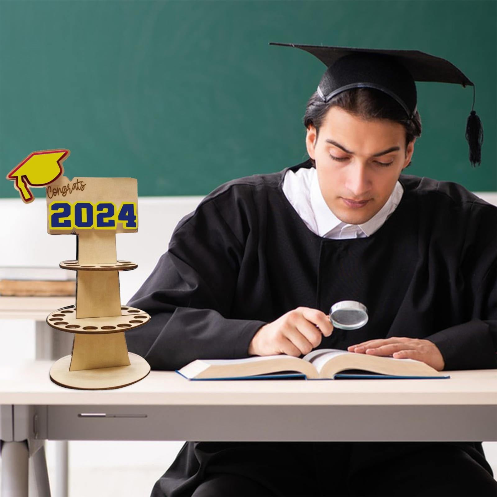 XIHAXI 2024 Graduate Gift Wallet Sturdy Graduation Organizer Wooden ...