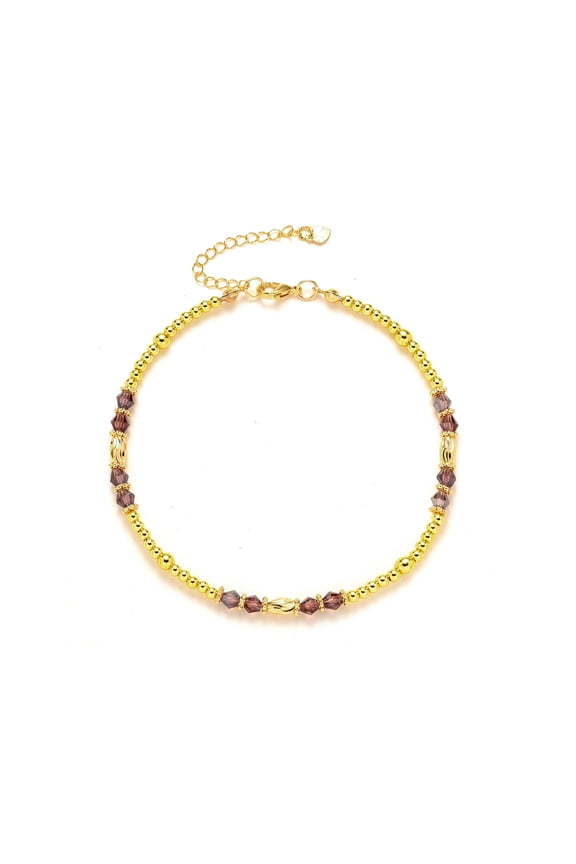 Gold Beaded Anklet for Women 3mm Small Bead Ball Chain Anklets