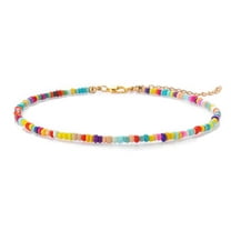 XIJIN Small Beaded Anklets for Women Mutilcolor Boho Beaded Ankle Bracelet