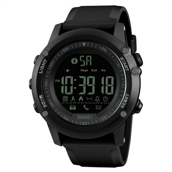 XIJUREN Smart Watch Indoor/Outdoor Clearance Large Mens All Black Fashion Style Smart Watch Functions Activity 50ATM Clearance
