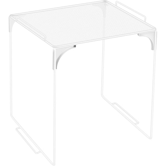 XILA Locker Organizer Shelf White Stackable Extra Locker Shelf Storage Cabinet Accessories for School Office Home Gym Supplies