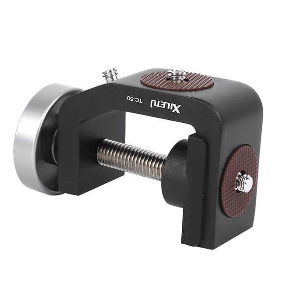 XILETU TC-50 Aluminum Alloy Universal 1/4 Inch Screw Interface C Clamp Mount Photography Stable Clip
