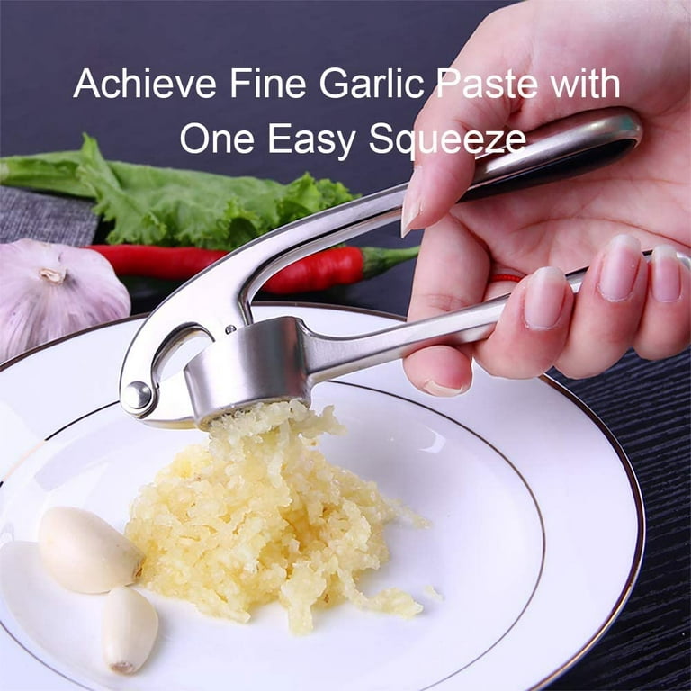 Multi-function Garlic Press Stainless Steel Garlic Ginger Press Hand Held Rolling  Crusher Cooking Vegetable Tool