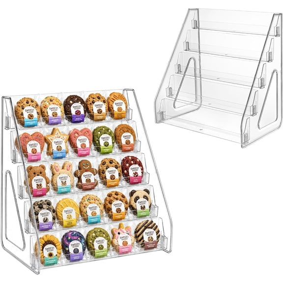 XIMEI 2-Pack Acrylic Cookie Display Stand, 5-Tier Dessert Stand for Bakers & Vendors