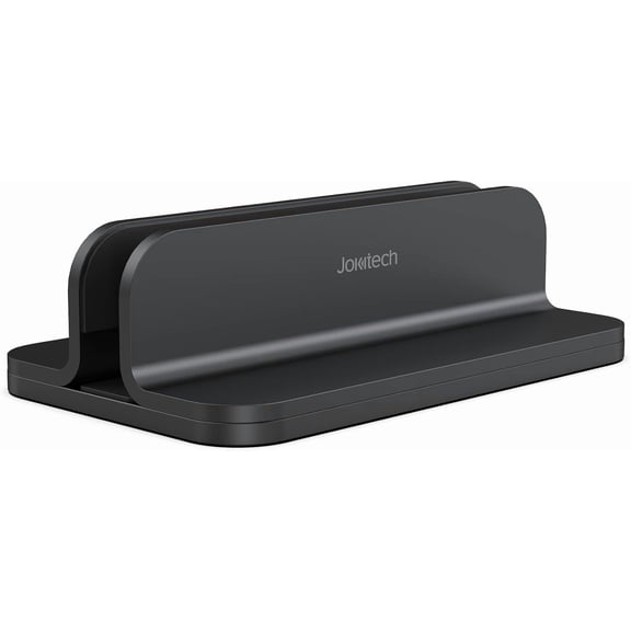 XIMEI Aluminum Laptop Vertical Stand Organizer, Sturdy Laptop Computer Holder Desktop Stand, Compatible with MacBook Pro/Air/Neo, Mac mini & iPad Pro, Black