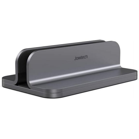 XIMEI Aluminum Laptop Vertical Stand Organizer, Sturdy Laptop Computer Holder Desktop Stand, Compatible with MacBook Pro/Air/Neo, Mac mini & iPad Pro, Space Grey